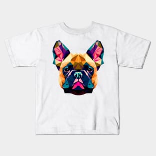 French Bulldog Geometric Portrait - Lively Kids T-Shirt